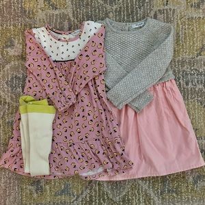 Boden Baby 2 Dresses and Stocking Set size 12-18 Months